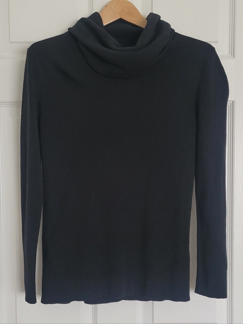 Banana Republic Silk, Wool & Cashmere Blend Black Cowl Neck Sweater